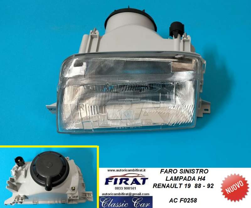 FARO RENAULT 19 88 - 92 H4 SX (F0258)